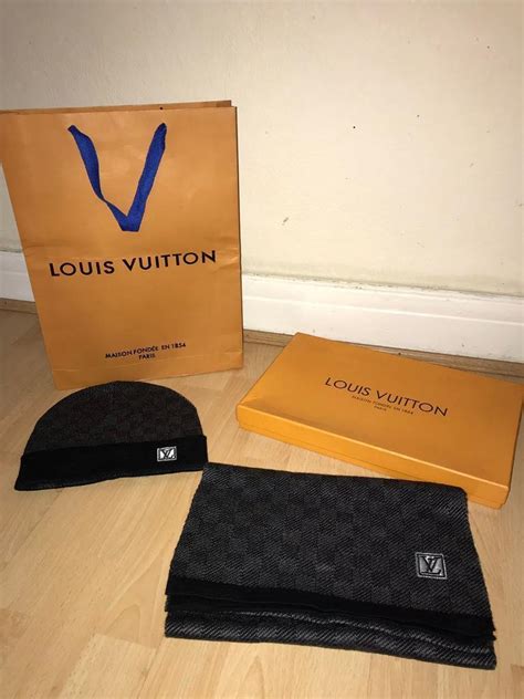 louis vuitton scarf and hat set selfridges|Louis Vuitton denim scarf.